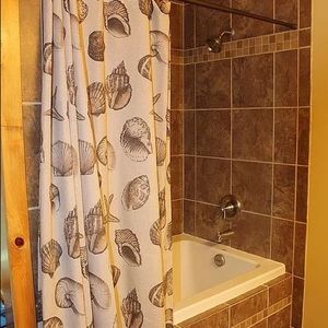 Seashell shower curtain